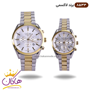 ساعت ست لاکسمی کرنوگراف نقره ای طلایی کد 8533