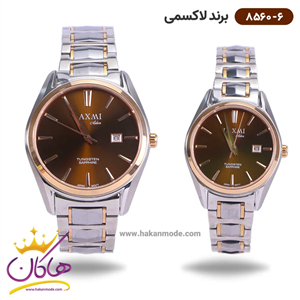 ساعت مچی ست لاکسمی فلزی صفحه قهوه ای 8560/6