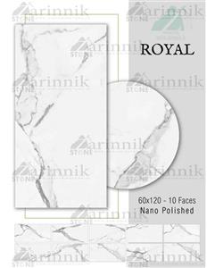 سرامیک پرسلان پولیش زرین نیک مدل رویال ابعاد 60 120 