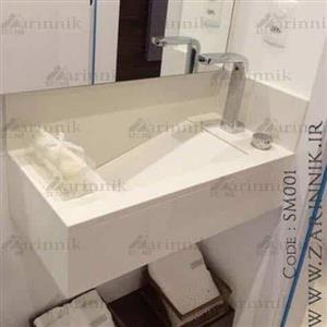 روشویی سنگی مدرن زرین نیک کد SM001 طول 60 سانتی متر