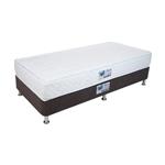 تخت خواب یک نفره آسایش باکس مدل AKA150 به همراه تشک طبی سایز 200 × 120 سانتی‌متر کاتن مدل 103144