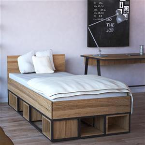 تخت خواب یک نفره مدل B12 سایز 100x200 سانتی متر کاتن مدل 103228