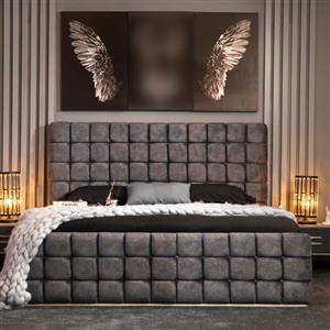 تخت خواب دو نفره مدل 194 سایز 200x180 سانتی متر کاتن مدل 102602