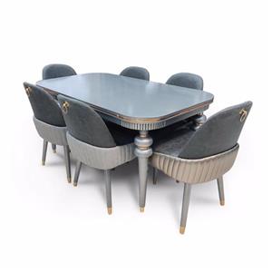 میز و صندلی ناهارخوری شش نفره مدل shabnam01 کاتن مدل 101579 