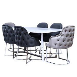 میز و صندلی ناهار خوری 6 نفره مدل فول چستر کاتن مدل 101370