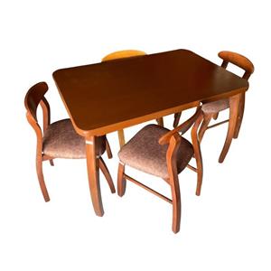 میز و صندلی ناهارخوری 4 نفره گالری چوب آشنایی مدل Gh-772 کاتن مدل 101451