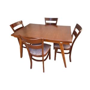 میز و صندلی ناهارخوری 4 نفره گالری چوب آشنایی مدل 760-Ro4 کاتن مدل 101435