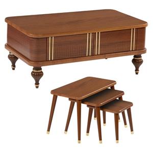 میز پذیرایی مدل الماس مجموعه 4 عددی کاتن مدل 100035