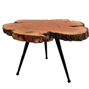 میز عسلی مدل چوبی رزینی کاتن 2119 