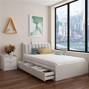 تخت خواب یک نفره مدل توپولوف کد 4 سایز 120×200 سانتی متر کاتن مدل 1573