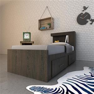 تخت خواب یک نفره مدل FH302 سایز 220x96 سانتی متر کاتن مدل 1559