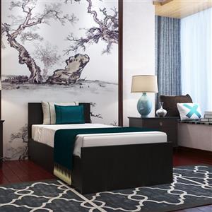 تخت خواب یک نفره مدل FH273 سایز 96x206 سانتی متر کاتن مدل 1554