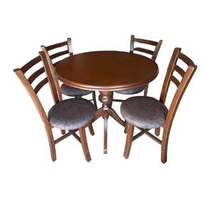 میز و صندلی ناهارخوری 4 نفره گالری چوب آشنایی مدل Ti-661 کاتن مدل 1178