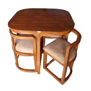 میز و صندلی ناهارخوری 4 نفره گالری چوب آشنایی مدل Ro-713 کاتن مدل 1177