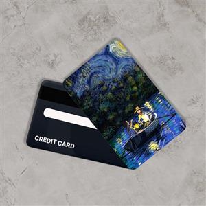 استیکر کارت بانکی مدل شب پر ستاره کد CAB114-K