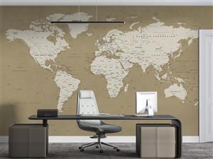 کاغذ دیواری نقشه جهان رسمی M10240300