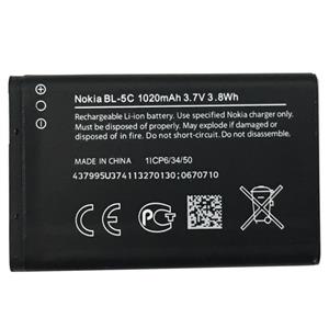 باتری موبایل نوکیا مدل BL-5C با ظرفیت 970 میلی آمپر - مناسب گوشی موبایل NOKIA Asha 203
