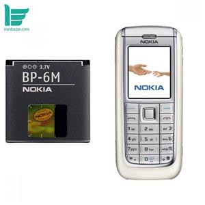باتری موبایل نوکیا مدل BP-6M با ظرفیت 1100 میلی آمپر - مناسب گوشی موبایل NOKIA 6151