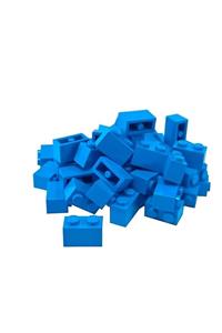 لگو لوازم جانبی سفارشی Moc Creator Brick 1 X 2 Dark Azure 3 Pieces will be sends BRICK3004DARKAZURE