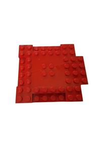 لگو لوازم جانبی MOC Custom City 8 x Plate Red Flat Basesplate Base Brick 3pcs BRICKMODIFIED15624RED