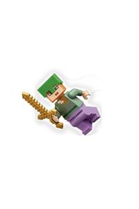 لگو Minecraft - الکس با کلاه سبز اصلی Minifigure ZY760 