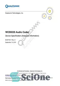 دانلود کتاب WCD9335 Audio Codec Device Specification (Advance Information) مشخصات دستگاه کدک صوتی (اطلاعات پیشرفته) 