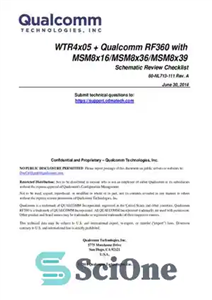 دانلود کتاب WTR4x05Qualcomm RF360 with MSM8x16/MSM8x36/MSM8x39 Schematic Review Checklist – WTR4x05Qualcomm RF360 with MSM8x16/MSM8x36/MSM8x39 چک لیست...