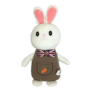عروسک خرگوش نینو طرح لباس جیبدار ارتفاع 25 سانتی متر 