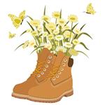 استیکر دیواری صالسو آرت طرح flower boot az