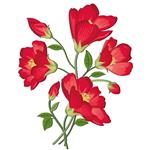 استیکر چوبی ژیوار طرح Red Flower