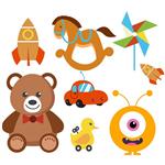 استیکر دیواری صالسو آرت طرح cute toys az 