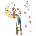 استیکر دیواری صالسو آرت طرح love in moon az 