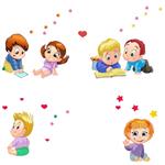 استیکر دیواری صالسو آرت طرح lovely kids az 