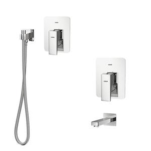 ست شیرآلات کسری مدل دامون توکار کروم (مجموعه 4 عددی)