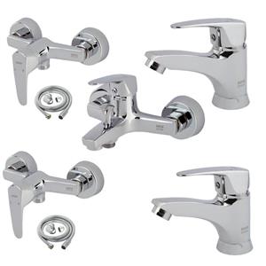 ست شیرآلات کسری مدل سانا مجمومه 7 عددی کروم