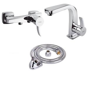 ست شیرآلات کسری مدل  فیروزه مجموعه 3 عددی سفید کروم