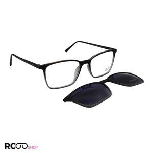 عینک طبی کاوردار TR90، مستطیلی شکل با کاور دودی و پلاریزه Ray-Ban مدل RX7083 