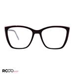 عینک طبی گربه ای شکل با رنگ بنفش و از جنس کائوچو برند FENDI مدل AG98057
