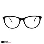 عینک طبی استات با فریم مشکی و چشم گربه ای برند میو میو مدل DH9006