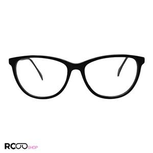 عینک طبی استات با فریم مشکی و چشم گربه ای برند میو میو مدل DH9006