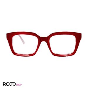 عینک طبی مربعی شکل، قرمز رنگ با فریم کائوچو برند Celine مدل FE01 
