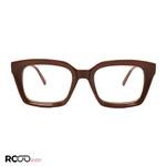 عینک طبی مربعی شکل، کرمی رنگ با فریم کائوچو برند Céline مدل FE01
