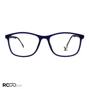 عینک طبی TR90 با فریم سورمه ای رنگ، مستطیلی و دسته فنری مدل T2707 