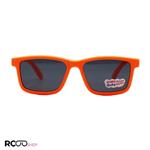 عینک آفتابی پلاریزه بچه گانه با فریم نارنجی، ژله ای و مستطیلی شکل مدل 8805