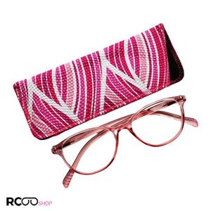عینک مطالعه دو دید با نمره  0.50 و  2.00 و فریم ویفرر و صورتی مدل H102