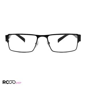 عینک مطالعه  1.50 نزدیک بین با فریم مشکی، مستطیلی و دسته فنری مدل 67914