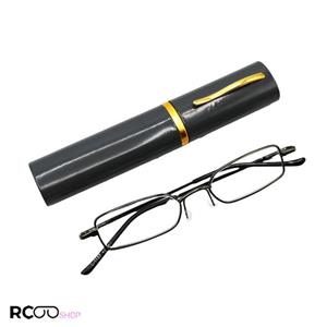 عینک مطالعه خودکاری باکیفیت با نمره  1.00، فریم نوک مدادی و قاب طوسی