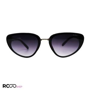 عینک آفتابی زنانه گربه‌ای شکل با فریم مشکی رنگ و لنز دودی تیره مدل D23014