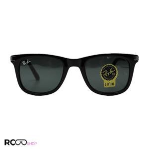 عینک آفتابی ویفرر با فریم مشکی، دسته فنری، لنز سنگ و دودی ریبن مدل 8602