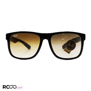 عینک آفتابی ویفرر با فریم مشکی و لنز سنگ و قهوه ای هایلایت ریبن مدل 4198